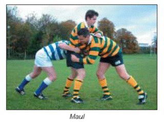Photo of players mauling from IRB Laws of Rugby